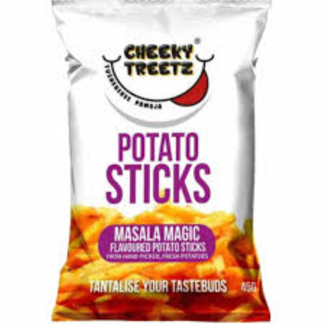 CHEEKY TREETZ POTATO STICKS MASALA 45G